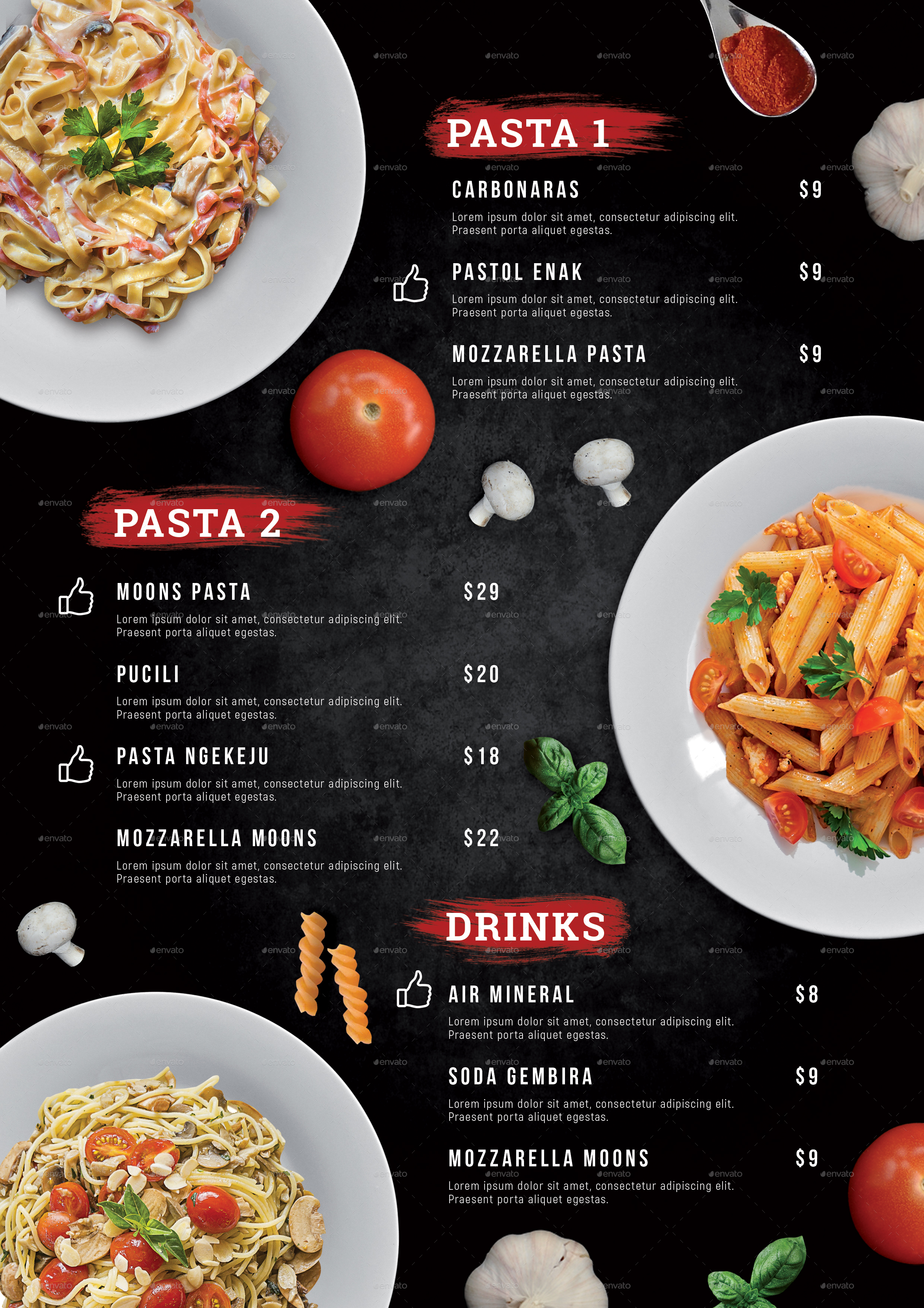 Menu Restaurant by lilynthesweetpea | GraphicRiver
